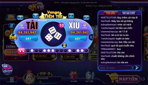 Cổng game TÀI XỈU OKVIP TOP