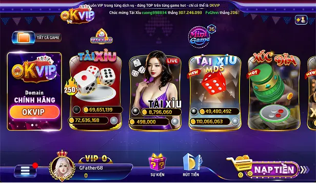 Cổng game trang chủ OKVIP TOP