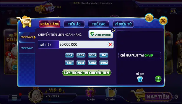 Nạp tiền OKVIP TOP